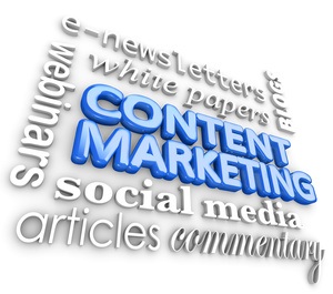 Content Marketing Word 3D Collage Digital Business Communication
