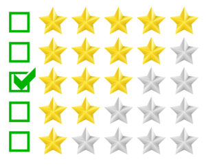 Survey ratings with stars