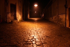 Old street at night