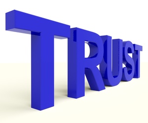 Word Trust As Symbol for Faith And Belief
